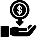 hand with dollar icon representing rim repair perth rim restoration perth diamond cutting perth and curb rash repair perth